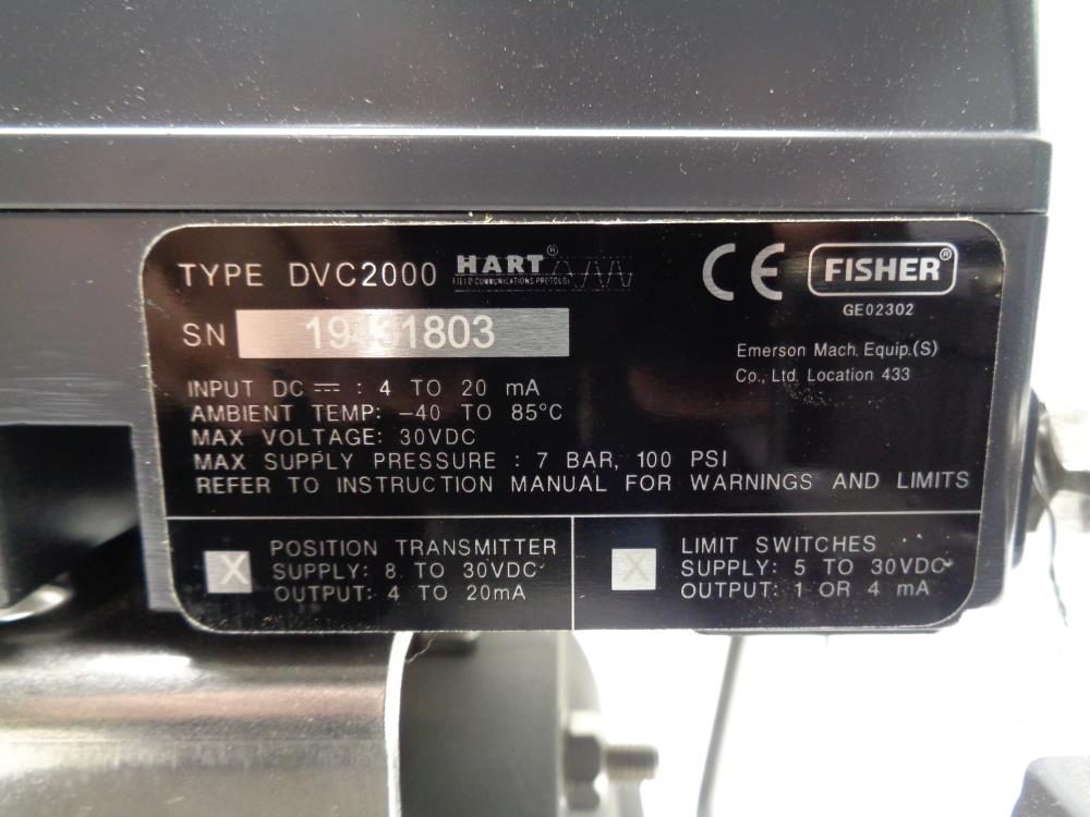 120 PSIG Actuator w/ Fisher Fieldvue Digital Controller DVC2000